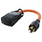 Ac Works Adapter Cable, STW, 5-15/20R, L14-30P, 1.5 ft., Orange L1430CBF520 - alternate 4